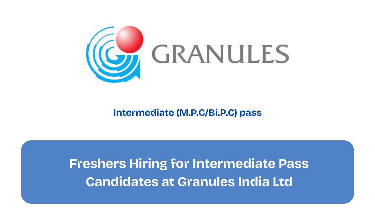 Freshers Hiring for Intermediate Pass
