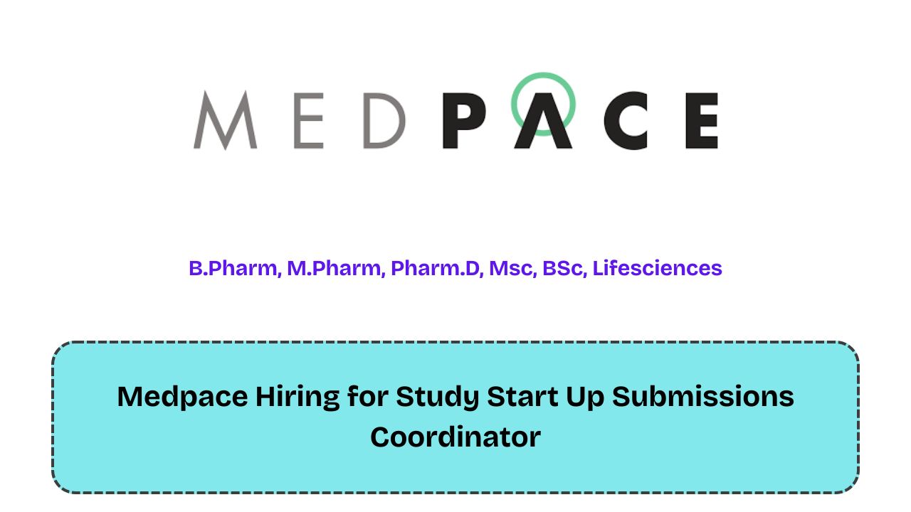 Medpace Hiring for Study Start Up Submissions Coordinator