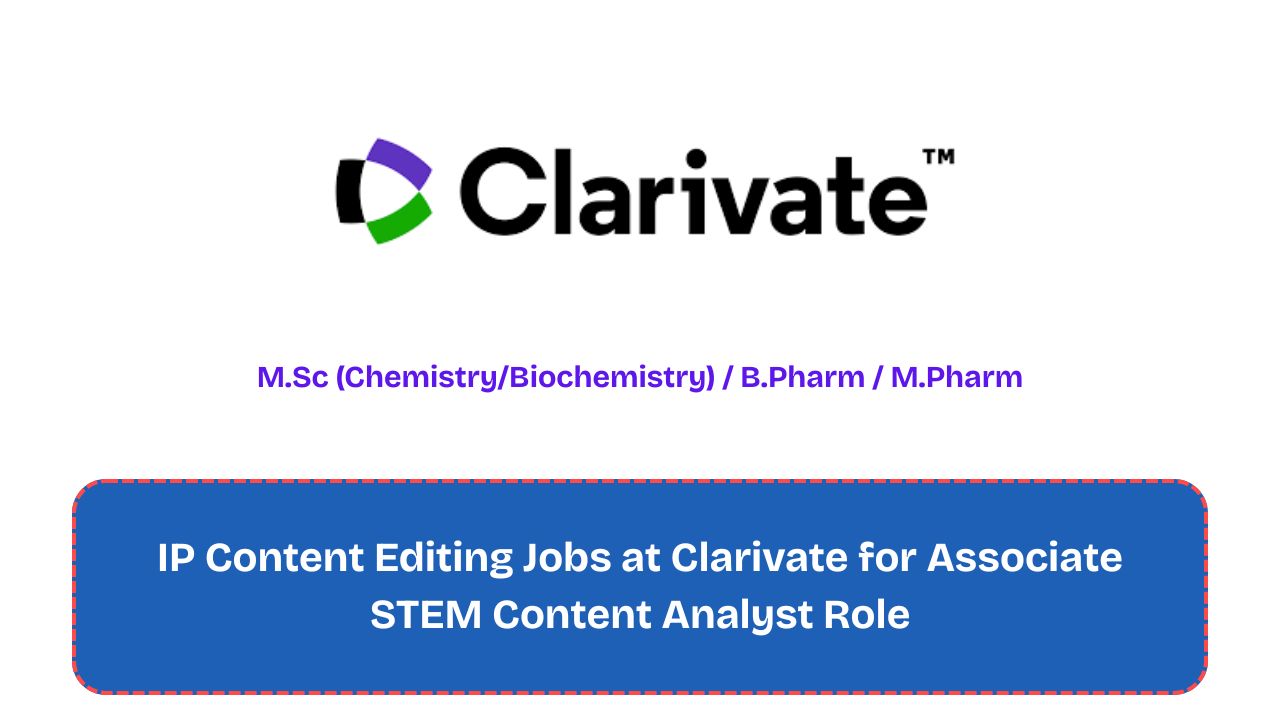 IP Content Editing Jobs at Clarivate
