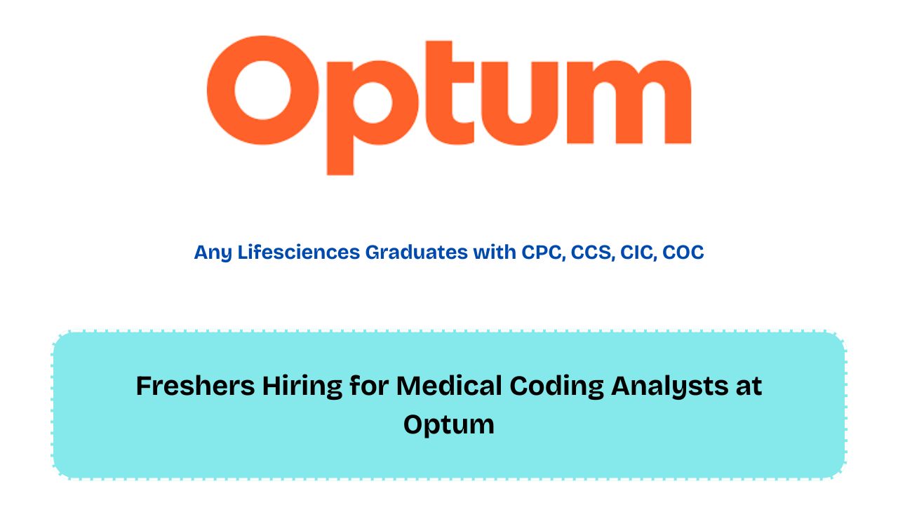 Freshers Hiring for Medical Coding Analysts