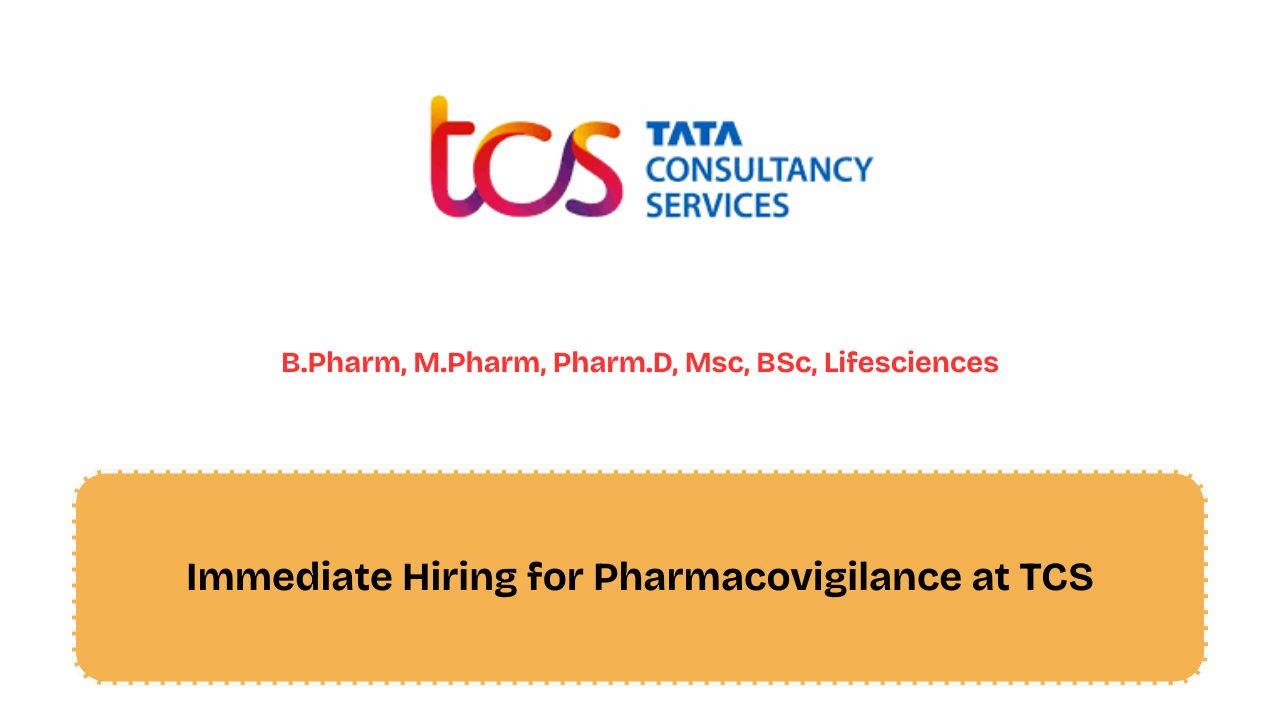 Immediate Hiring for Pharmacovigilance
