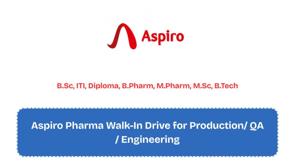 Aspiro Pharma Walk-In Drive for Production