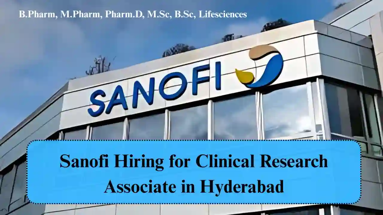 Sanofi Hiring for Clinical Research Associate