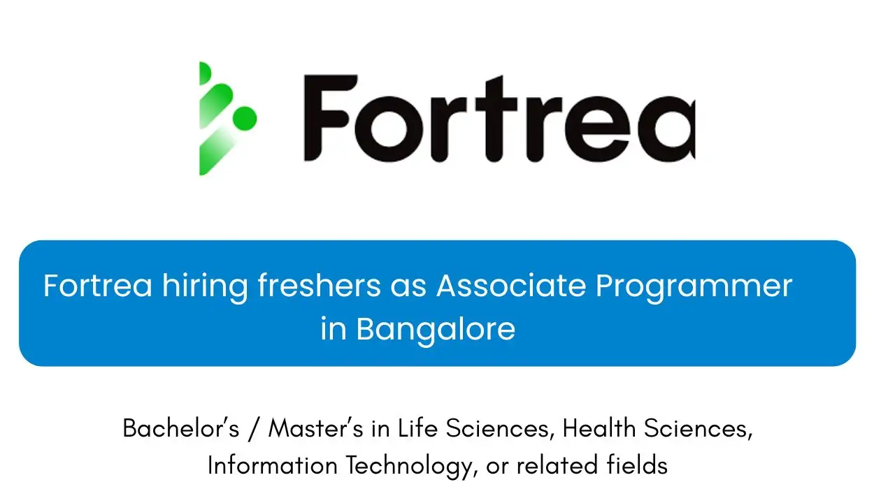 Fortrea hiring freshers as Associate Programmer